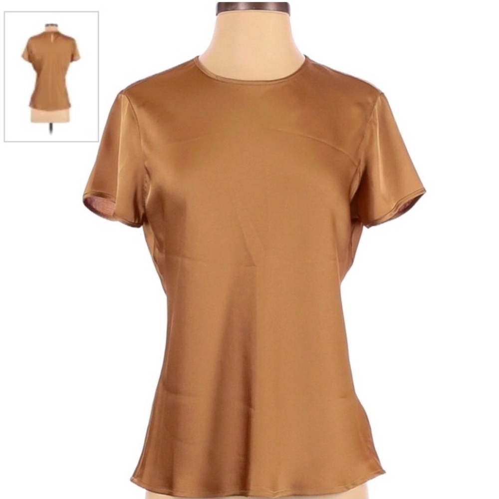 Express Tan Short Sleeve Blouse